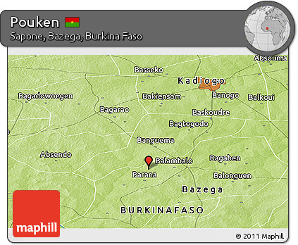 Physical Panoramic Map of Pouken