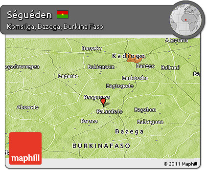 Physical Panoramic Map of Séguéden