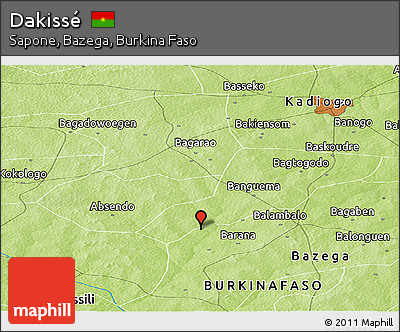 Physical Panoramic Map of Dakissé