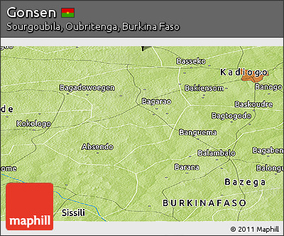 Physical Panoramic Map of Gonsen