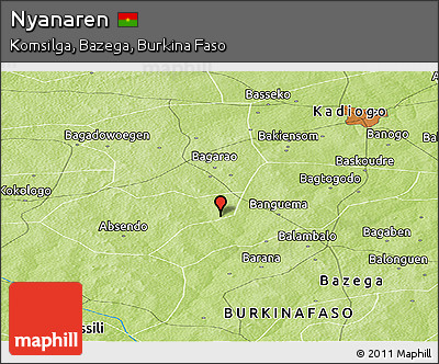 Physical Panoramic Map of Nyanaren