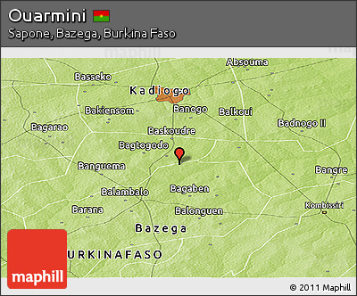 Physical Panoramic Map of Ouarmini