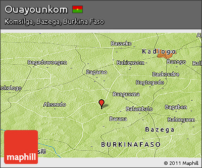 Physical Panoramic Map of Ouayounkom