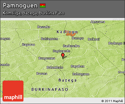 Physical Panoramic Map of Pamnoguen