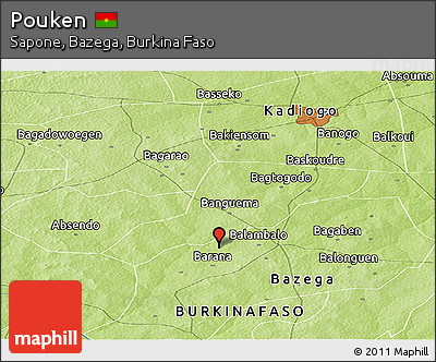 Physical Panoramic Map of Pouken