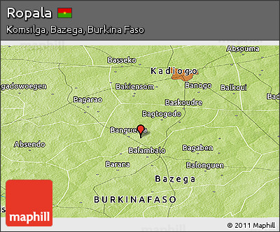 Physical Panoramic Map of Ropala