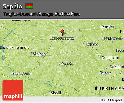Physical Panoramic Map of Sapélo