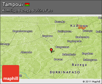 Physical Panoramic Map of Tampoui