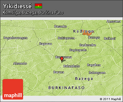 Physical Panoramic Map of Yikidiessé