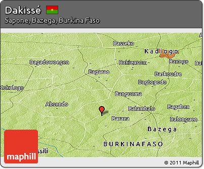 Physical Panoramic Map of Dakissé