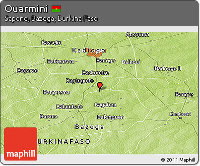 Physical Panoramic Map of Ouarmini