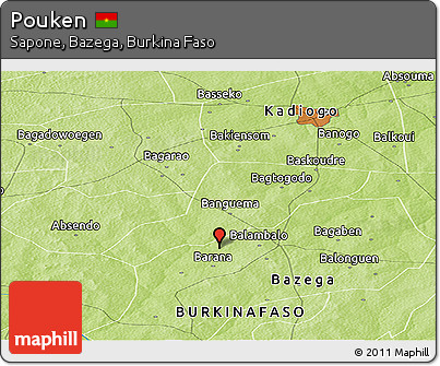 Physical Panoramic Map of Pouken