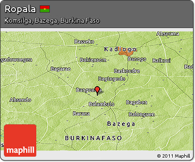 Physical Panoramic Map of Ropala
