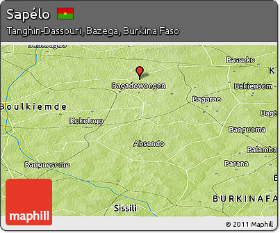 Physical Panoramic Map of Sapélo