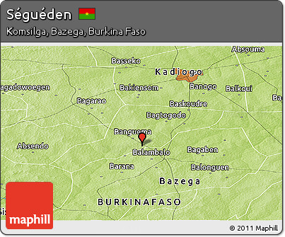 Physical Panoramic Map of Séguéden