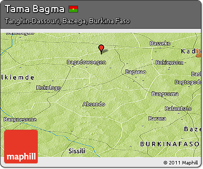 Physical Panoramic Map of Tama Bagma