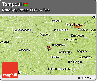 Physical Panoramic Map of Tampoui