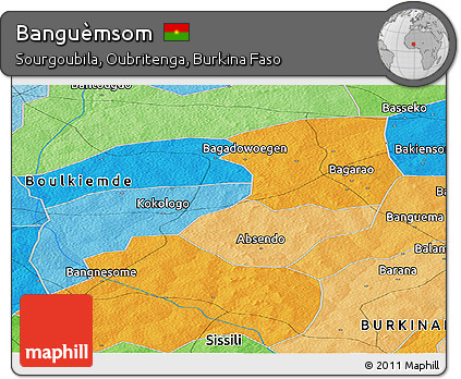 Political Panoramic Map of Banguèmsom