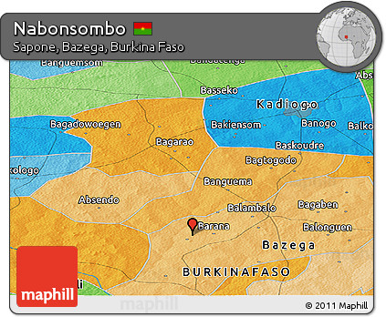 Political Panoramic Map of Nabonsombo