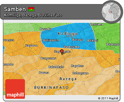 Political Panoramic Map of Samben