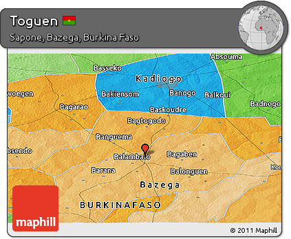 Political Panoramic Map of Toguen
