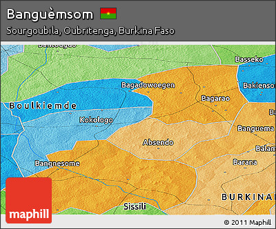 Political Panoramic Map of Banguèmsom