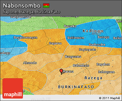 Political Panoramic Map of Nabonsombo