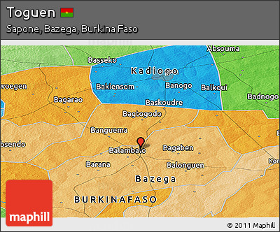 Political Panoramic Map of Toguen