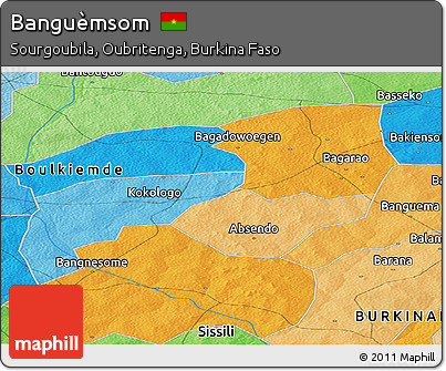 Political Panoramic Map of Banguèmsom
