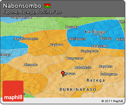 Political Panoramic Map of Nabonsombo
