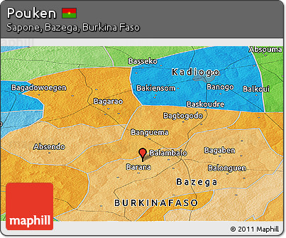 Political Panoramic Map of Pouken