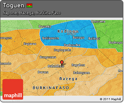 Political Panoramic Map of Toguen