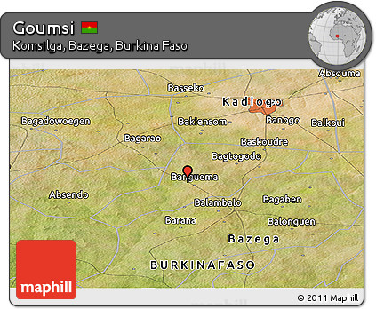 Satellite Panoramic Map of Goumsi