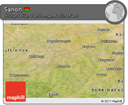 Satellite Panoramic Map of Sanon