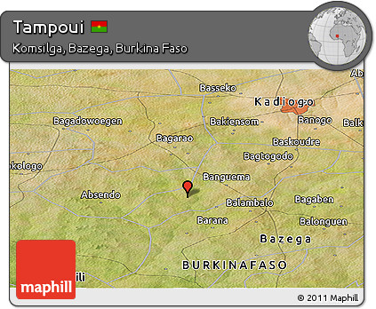 Satellite Panoramic Map of Tampoui