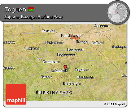 Satellite Panoramic Map of Toguen
