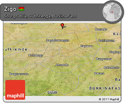 Satellite Panoramic Map of Zigo