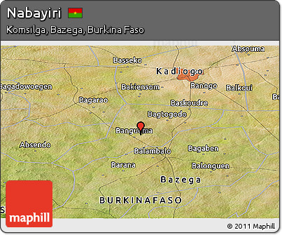 Satellite Panoramic Map of Nabayiri