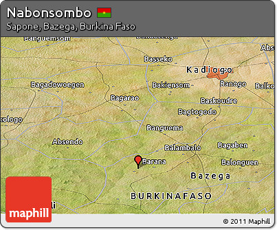 Satellite Panoramic Map of Nabonsombo