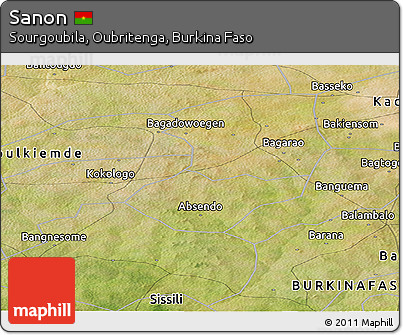 Satellite Panoramic Map of Sanon