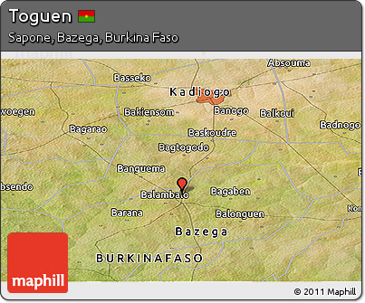 Satellite Panoramic Map of Toguen