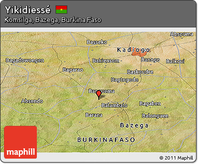 Satellite Panoramic Map of Yikidiessé
