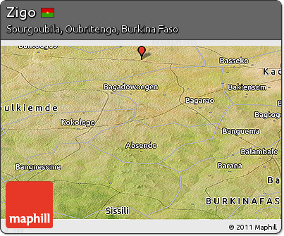 Satellite Panoramic Map of Zigo