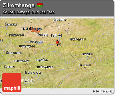 Satellite Panoramic Map of Zikomtenga