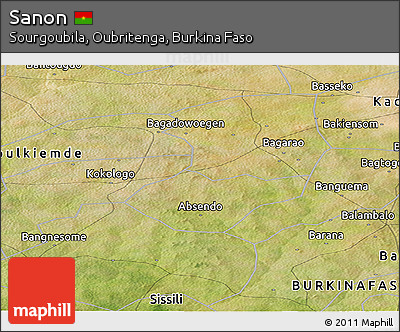 Satellite Panoramic Map of Sanon