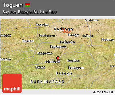 Satellite Panoramic Map of Toguen