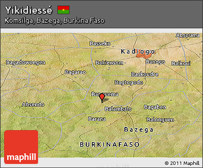 Satellite Panoramic Map of Yikidiessé
