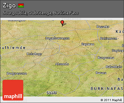 Satellite Panoramic Map of Zigo