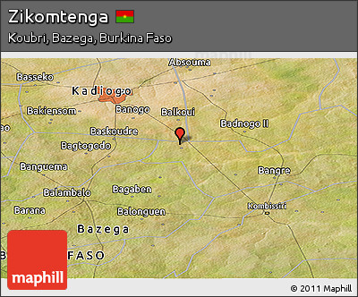 Satellite Panoramic Map of Zikomtenga