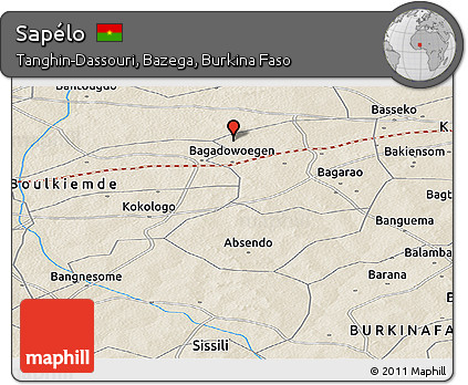 Shaded Relief Panoramic Map of Sapélo